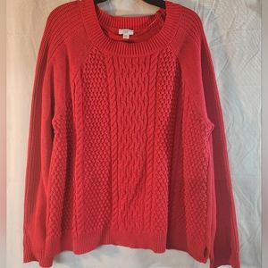 Crown & Ivy Sweater, Red, Size XXL